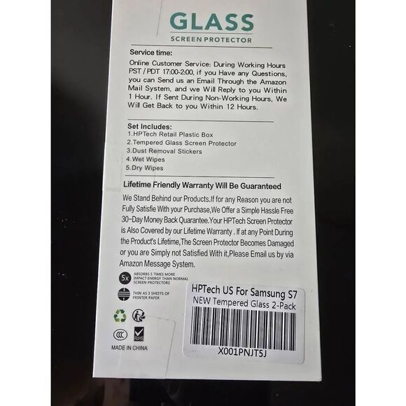 HP Tech Screen Protectors New 2 pack Samsung S7 - Picture 3 of 5